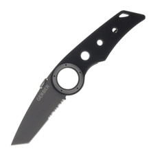 Gerber Remix Tactical Folding Knife 3in Black Part Serrated Tanto Blade G434