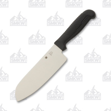 Spyderco K08PBK Santoku Kitchen Knife Black Polypropylene 6.81