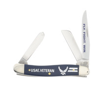 Case XX USAF Veteran Navy Blue Synthetic Medium Stockman Folding Knife
