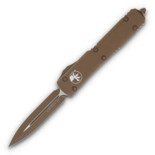 Microtech Ultratech Dagger Out-The-Front Automatic Knife (D/E Cerakote Tan | Tan) AUMT1221CTA
