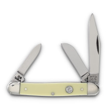 Bear & Son Stockman Pocket Knife 2.37in 1.62in Plain Yellow Delrin BRC318