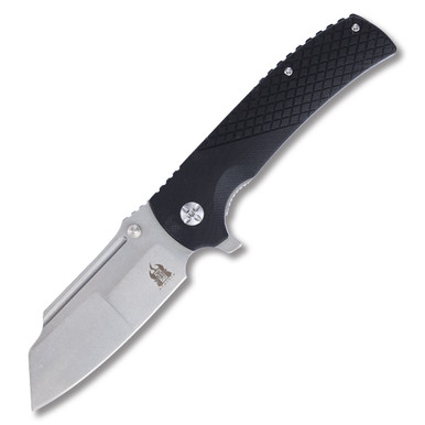 Komoran Sheepsfoot Black G-10 Linerlock Folding Knife KO022