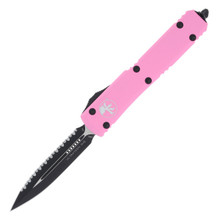 Microtech Ultratech Out-the-Front Automatic Knife (F/S Cerakote D/E | Blasted Pink)