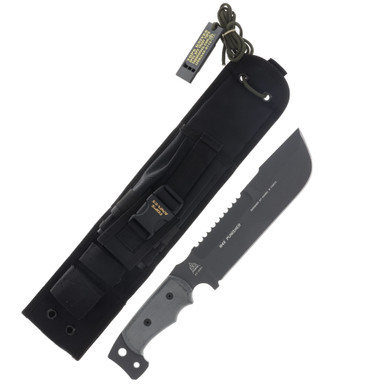 TOPS Knives M4X Punisher Fixed Blade Black Linen Micarta 8.5in