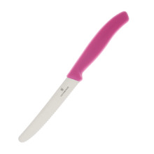 Victorinox Tomato and Table Knife Pink 4in Serrated Satin Tomato