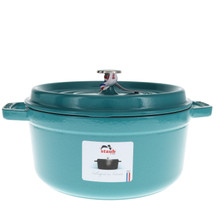 Henckels 4Qt Staub Cast Iron Round Dutch Oven Turquoise 11024105