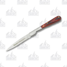 Hunter's Outdoorsmen Toothpick Folding Knife Red Pakkawood