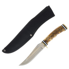 Imitation Stag Upswept Hunter Fixed Blade Knife 210914