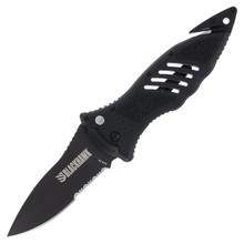 Blackhawk CQD Lg. Button Lock Folding Knife Partially Serrated