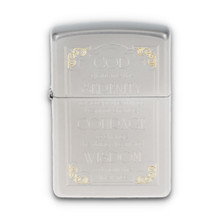 Zippo Lighter Serenity Prayer Satin Chrome ZP28458