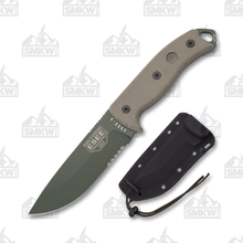 ESEE 5S OD Olive Drab Blade Tan Micarta Handles Black Kydex Sheath