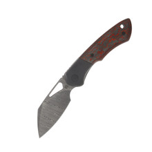 Olamic Whippersnapper BL Damasteel Sheepsfoot Ti/Dark Blasted Bolsters Fat Carbon "Mars Valley" Scales