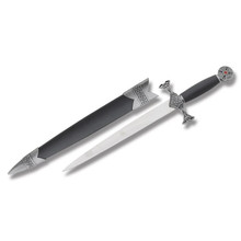 14.5 Inch Celtic Jewel Dagger Black Leather Handle 211110