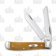 Case Smooth Antique Bone Mini Trapper Folding Knife