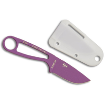 ESEE Izula Fixed Blade Knife Purple with Survival Kit (White Sheath)