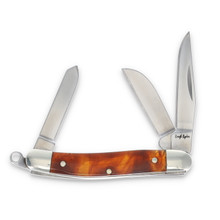 Case XX Heritage Jigged Honeycomb Bone Medium Stockman Folding
