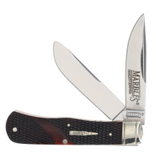 Marble's Brown Checkered Bone Trapper 3.88&quot; Closed