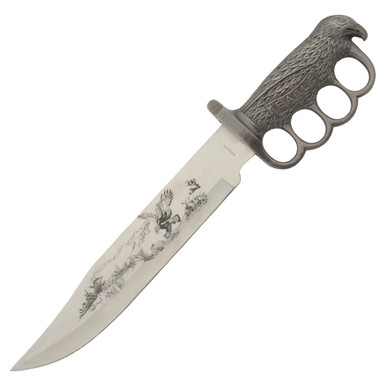 SZCO Supplies Eagle Knuckle Guard Bowie Fixed Blade Knife