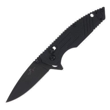 Bear & Son Rancor IX Slide Lock Folding Knife (Black | Black Zytel