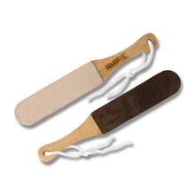 Marble's Leather Razor Strop with Suede and Smooth Leather on Paddle