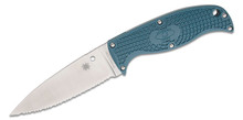 Spyderco Enuff 2 K390 Blue 3.95 Inch Serrated Satin Drop Point