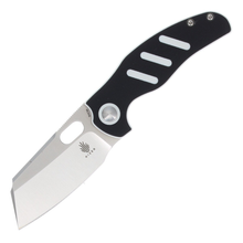 Kizer Cutlery 1043N1 Macho Blades The Shark Tooth Fixed Blade Knife 2.8  N690 Satin Drop Point, Green G10 Handles, Kydex Pocket Sheath - KnifeCenter