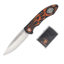 Tec-X Harley Davidson Zippo & Linerlock Folding Knife Gift Set CA52248