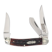 Marble's Brown Stag Bone Sowbelly Folding Knife MR103