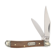 リッキー Rough Ryder Black Reserve Peanut Folding Knife (Black Basketweave