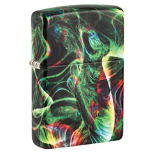 Zippo Psychedelic Swirl Glow in The Dark Matte Green Lighter ZP48774