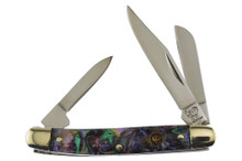 Hen &amp; Rooster Abalone Mini Stockman &amp; Pen Knife Gift Set