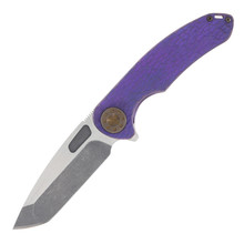 Curtiss Custom Knives F3 Large Spanto Flipper Folding Knife (Magnacut | Purple/Bronze Titanium)