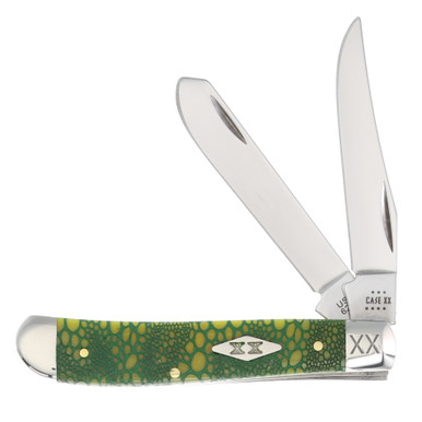 【希少・ケース付】Haka Autoknips II ドイツ製 セルフタイマー Case XX Lizard Skin Green Bone Mini Trapper Folding Knife