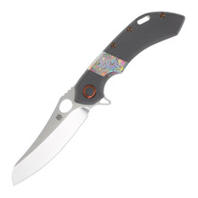Olamic Wayfarer 247 Framelock Folding Knife 127-M (Satin Mouflon  Dark Blast  Fedokume)
