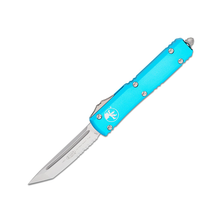 Microtech Ultratech Out-the-Front Automatic Knife (Partially Serrated Stonewash T/E | Turquoise)
