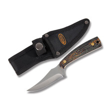 Rite Edge Knife Faux Stag Fixed Blade Skinner 3in Trailing Point Blade 211234SG