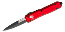 Microtech Ultratech Bayonet Out-The-Front Automatic Knife (S/E Stonewash | Red)