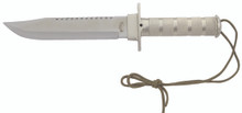 Frost Large Survival Knife with Survival Kit 8.5in Clip-Point Blade