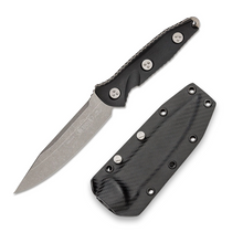 Microtech SOCOM Alpha Fixed Blade Knife (Apocalyptic Stonewash  Black G-10)