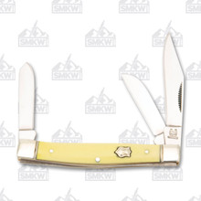 Rough Ryder Yellow Stockman Folding Knife RR602