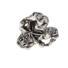 Schmuckatelli Co. "Jester" Antique Rhodium Plated Skull Bead SCJSAR
