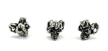 Schmuckatelli Co. Mini Jester Pewter Bead/Pewter Finish 1/8" Hole Knife Beads Set of 3 SCJSM18P