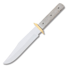 Szco Full Tang 8 Inch Bowie Clip Point Blade Blank Brass Guard BL008