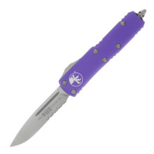 Microtech UTX-85 Auto OTF Knife Purple 3.11in Satin PS Drop Point Blade AUMT2315PU