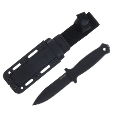 Demko Knives Armiger 4 Spear Point Powder Coated Black - Smoky Mountain ...