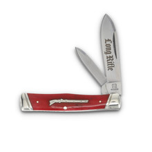 Rough Ryder Long Rifle Gunstock Folding Knife Red Smooth Bone RR2621