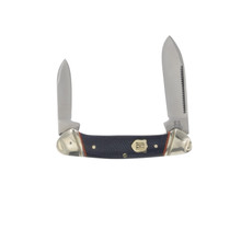 Rough Ryder Folding Knife Blue Denim Micarta Mini Canoe RR2664