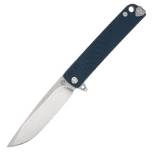 Medford M-48 Framelock Folding Knife (Tumbled S45VN | Blue Handles | Standard Hardware)