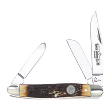 Queen Cutlery American-Made Genuine Stag Stockman Folding Knife