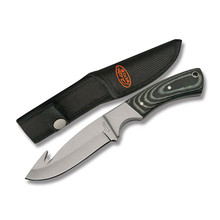 Rite Edge Knife Black Micarta Guthook Fixed Blade Skinner 4in Blade 211404